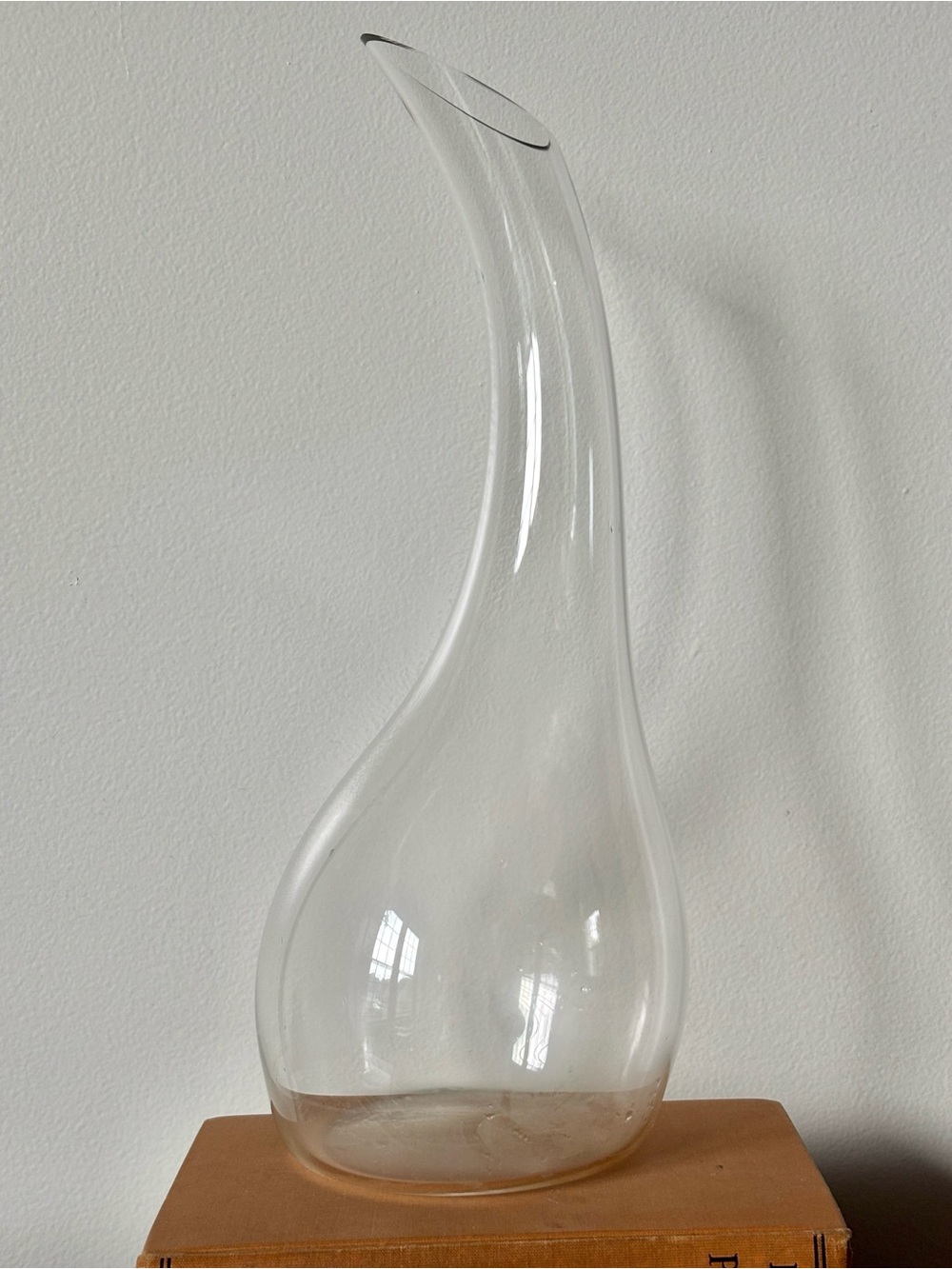 Riedel Signed Hand Blown Wine Decanter Clear Austrian Glass Modern Barware